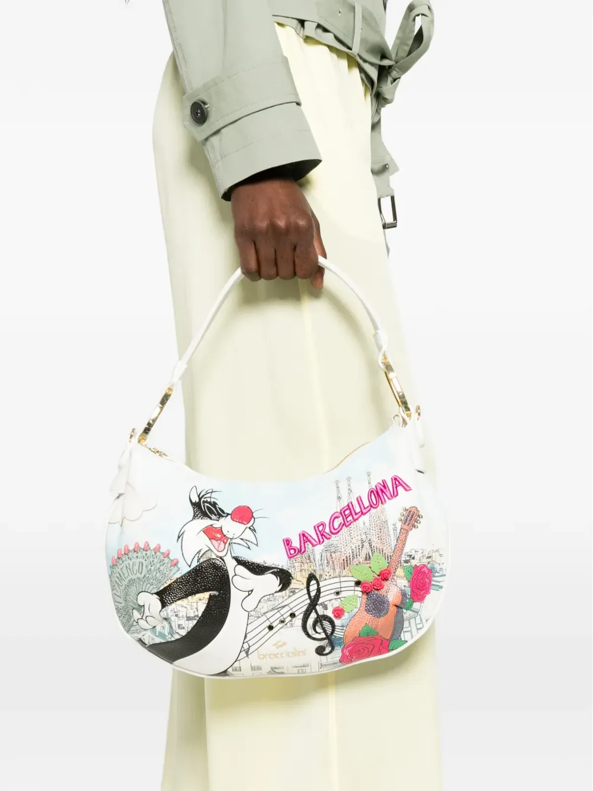 Braccialini Cartoline LT グラフィックプリント ショルダーバッグ - White - 画像2