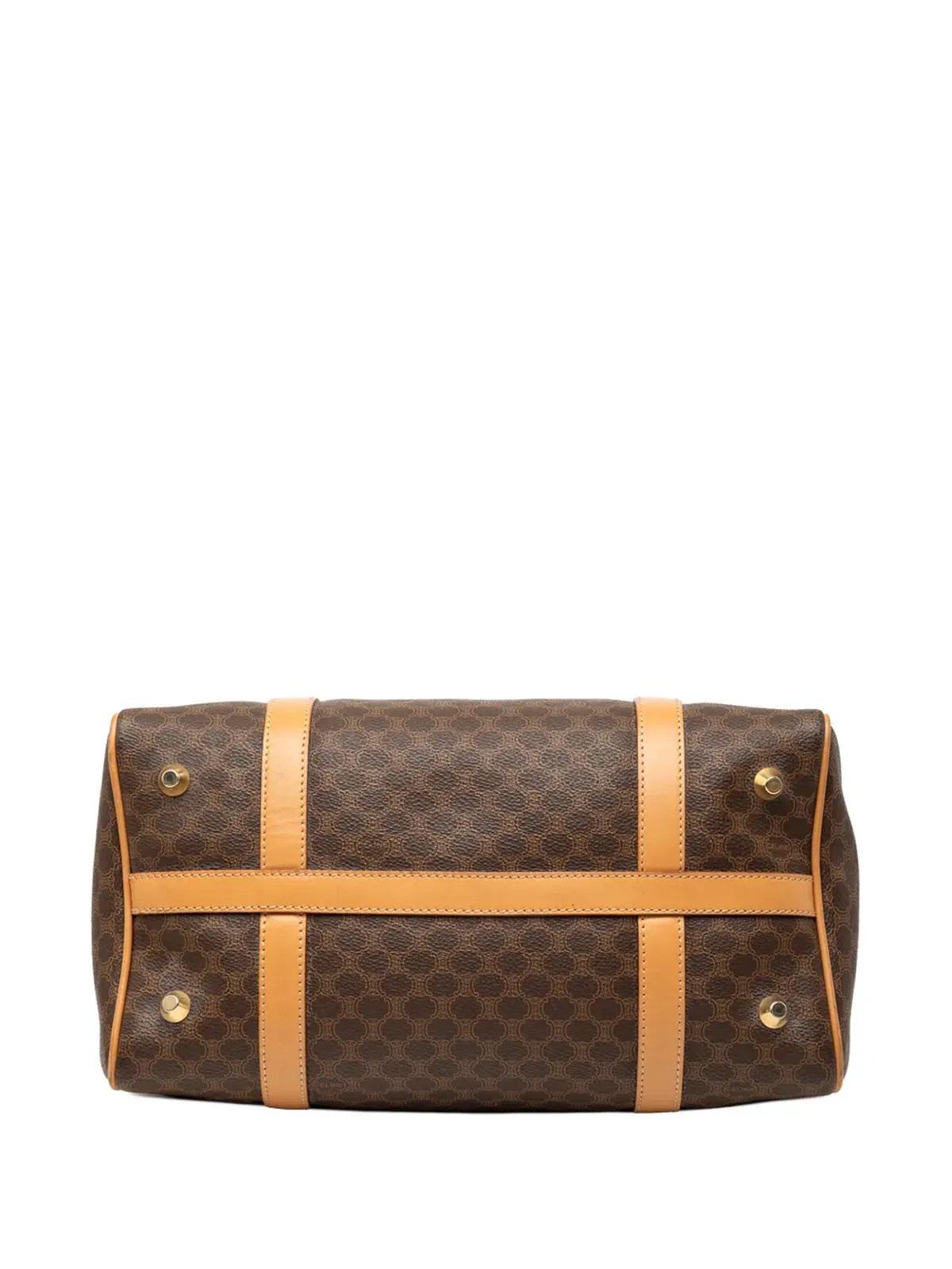 Celine Pre-Owned Macadam Coated Canvas ボストンバッグ（ブラウン） - 画像4