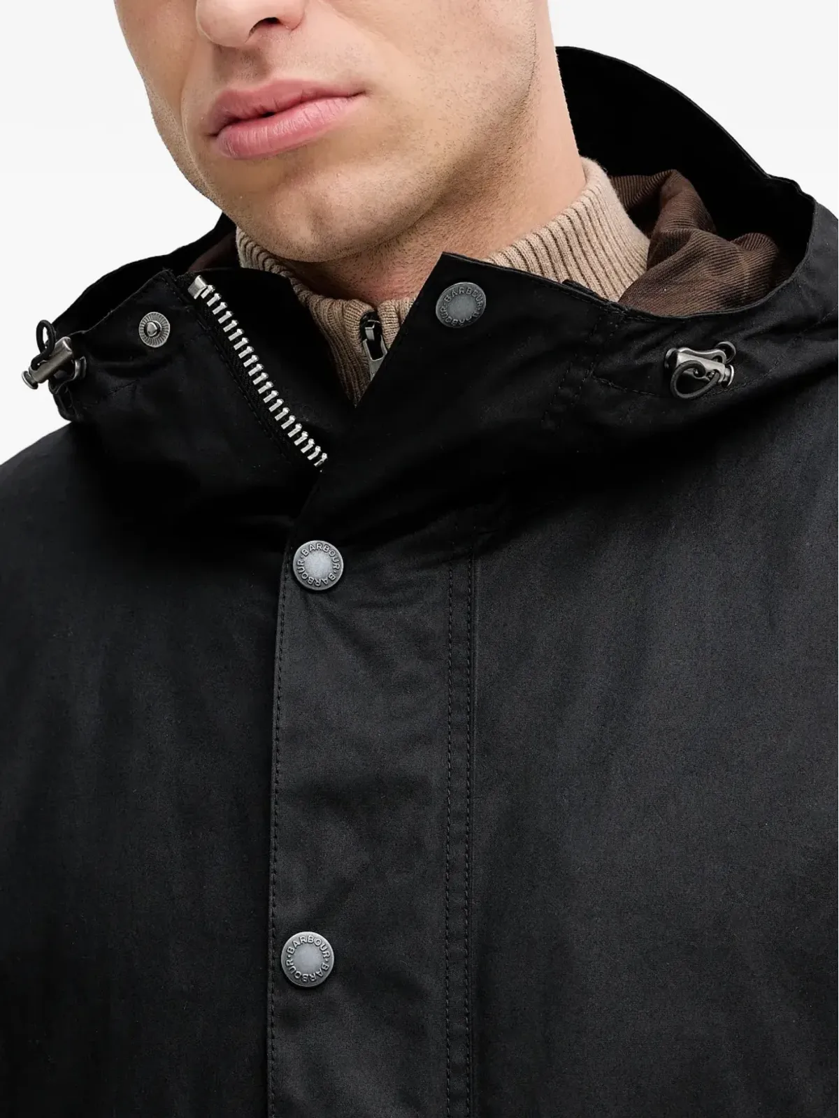 Barbour Tide フード付きポケットジャケット - 画像4