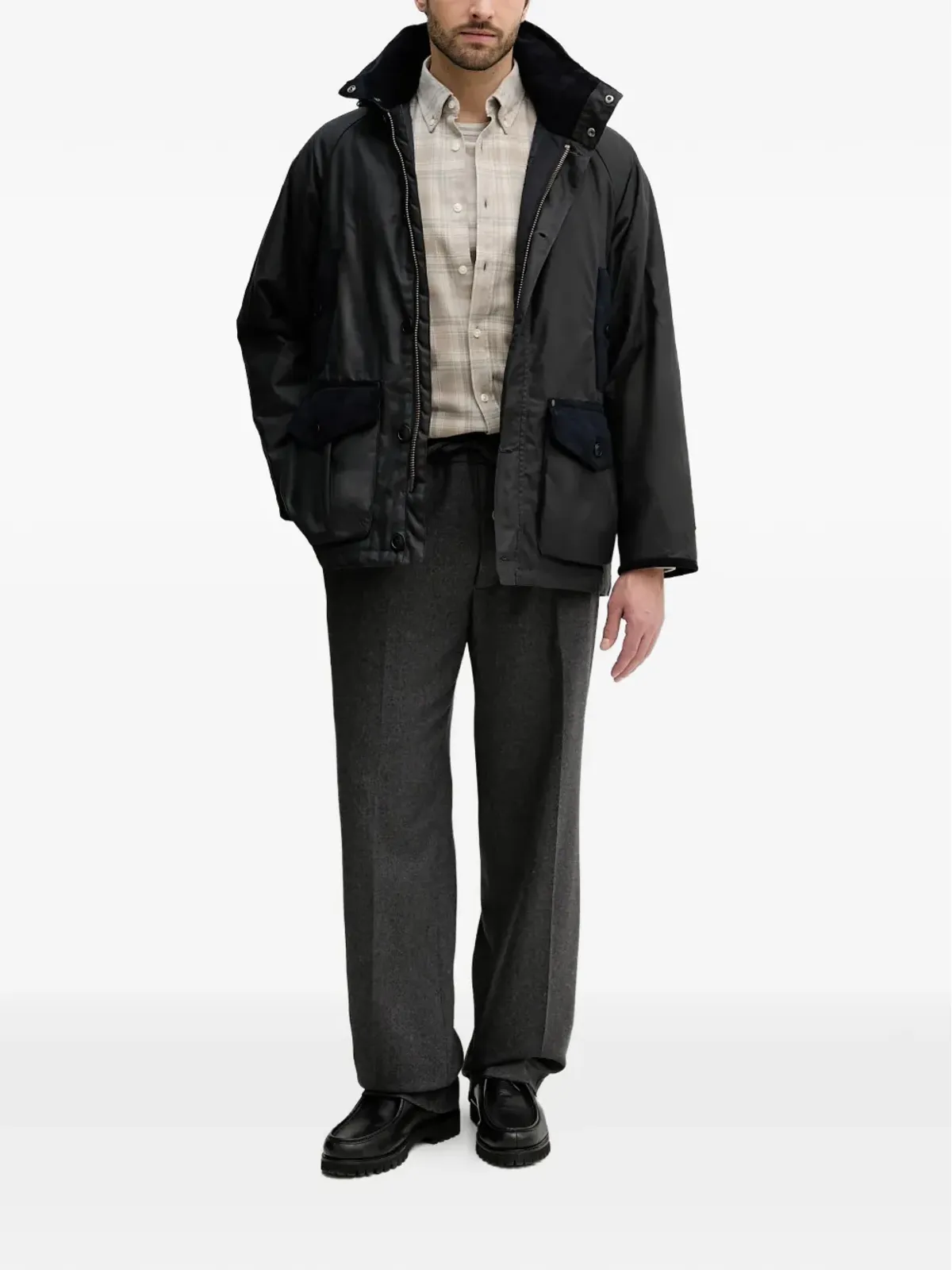 Barbour モダン・ヘリテージ Beaufort フード付きジャケット - 画像2