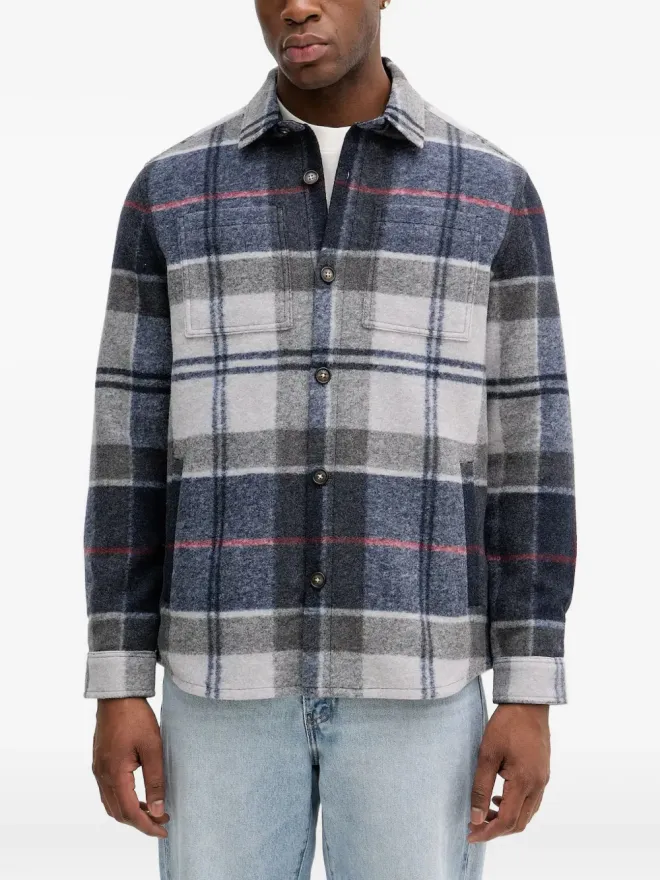 Barbour Barbour チェック柄シャツジャケット - Blueの商品画像