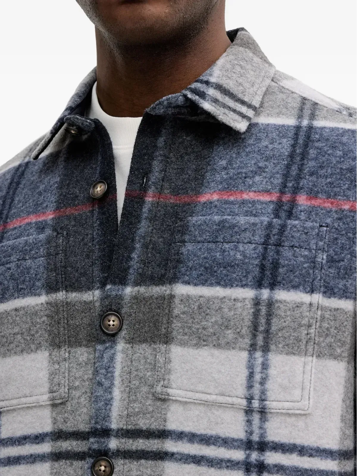 Barbour チェック柄シャツジャケット - Blue - 画像5