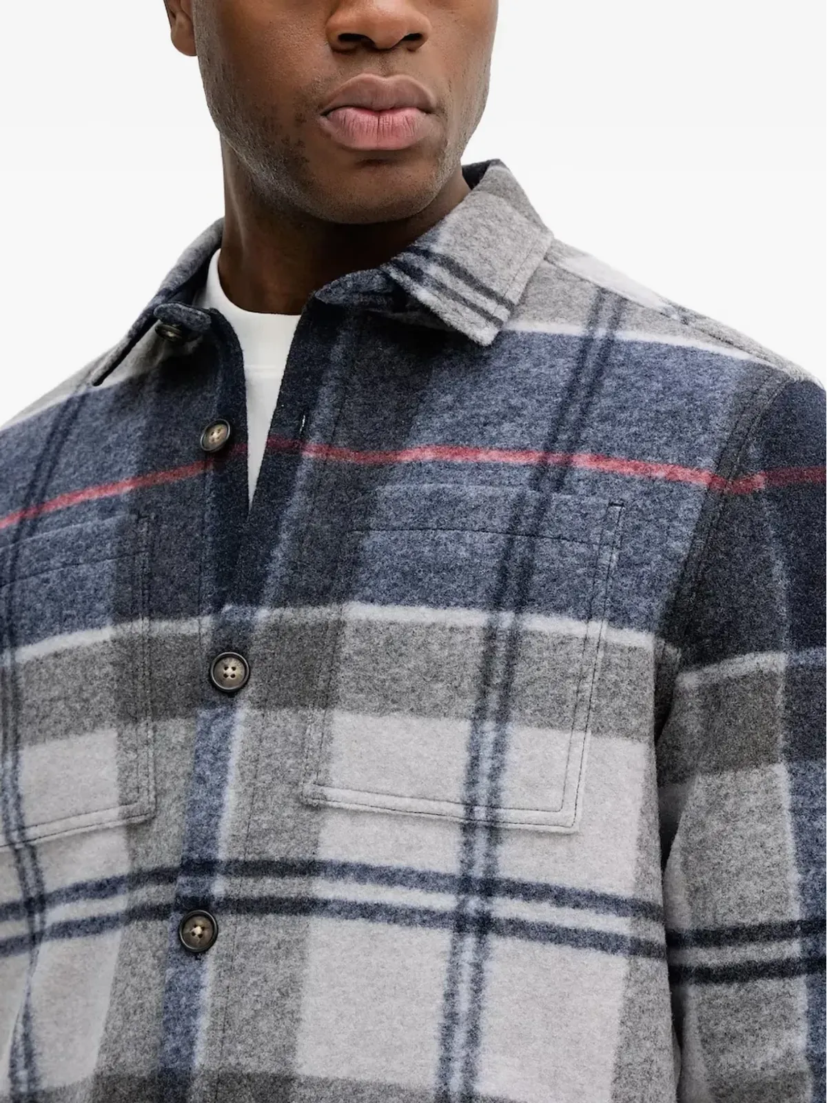 Barbour チェック柄シャツジャケット - Blue - 画像4