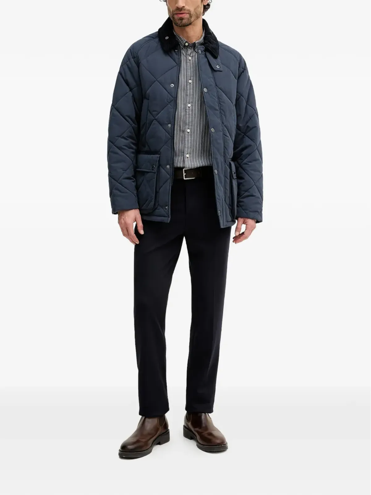 Barbour モダン・ベデイル キルテッド コーデュロイカラー ジャケット - 画像2