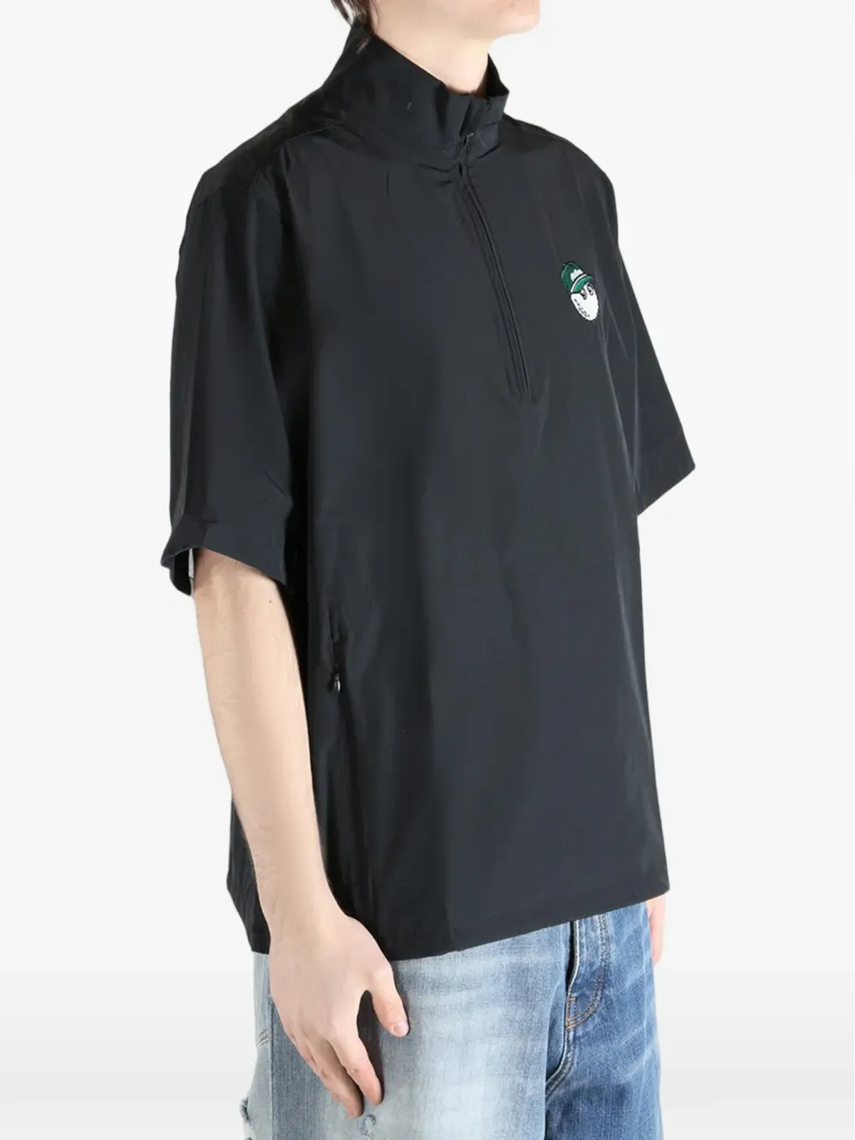 Malbon Golf ジップ刺繍Tシャツ - ブラック - 画像3
