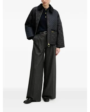 Barbour Danby キルティングコーデュロイ襟付きジャケット - ブラック - サムネイル2
