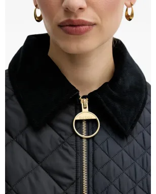 Barbour Danby キルティングコーデュロイ襟付きジャケット - ブラック - サムネイル4