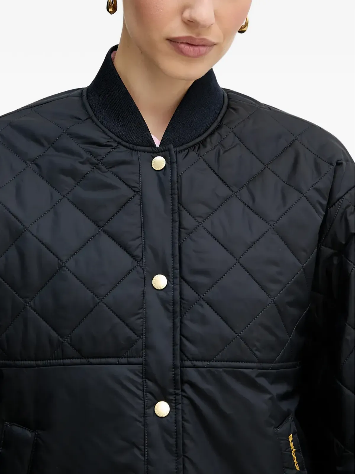 Barbour キルテッド ボタンジャケット - 画像5