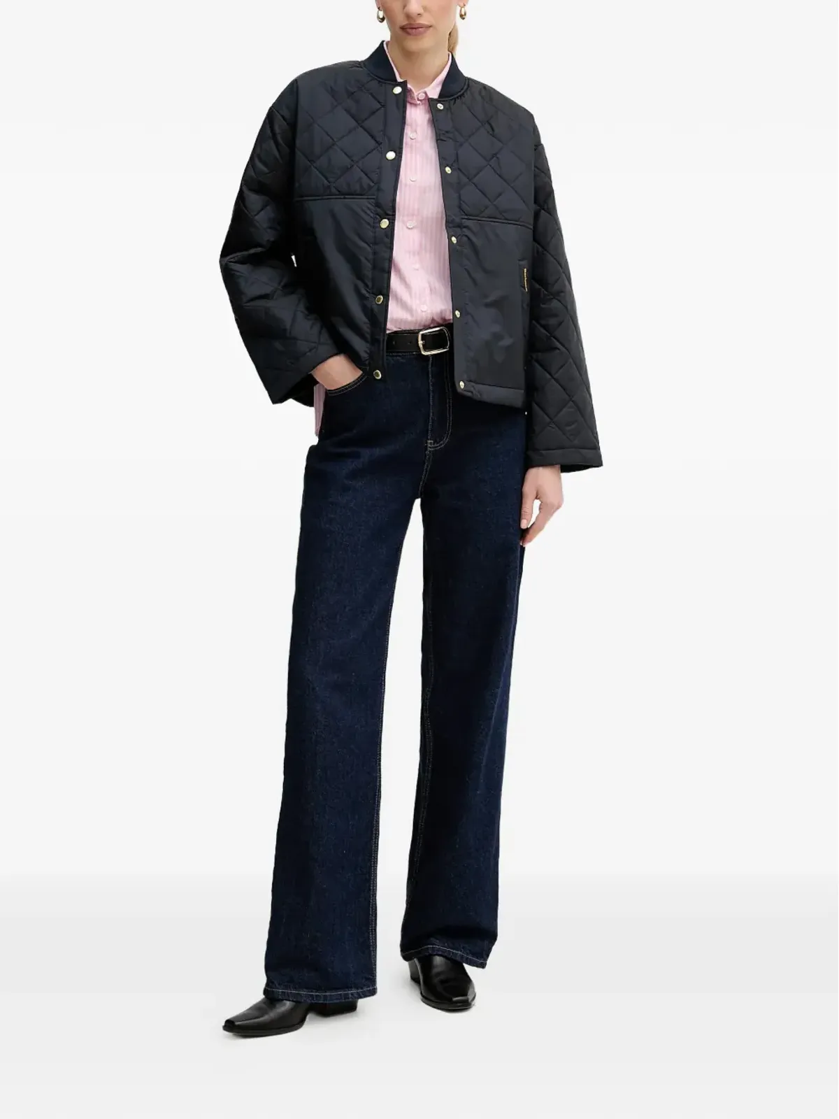 Barbour キルテッド ボタンジャケット - 画像2