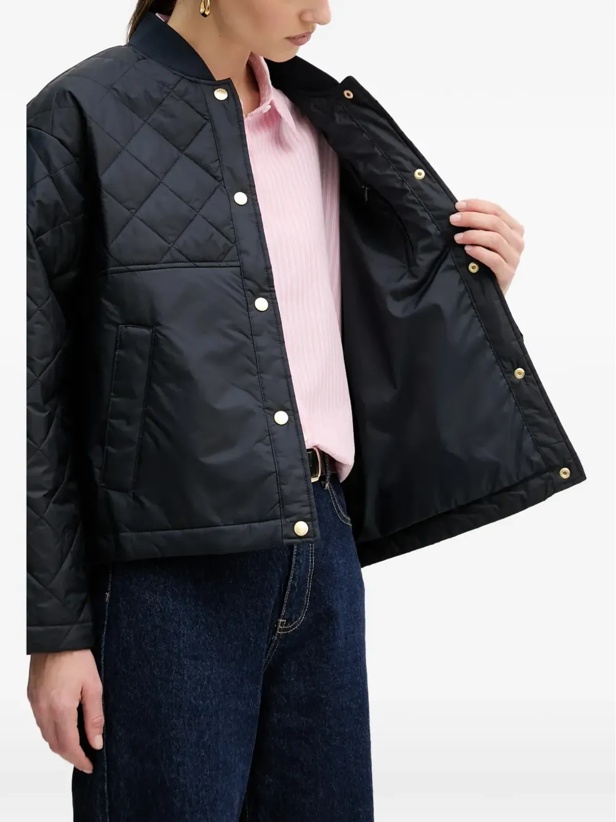 Barbour キルテッド ボタンジャケット - 画像3
