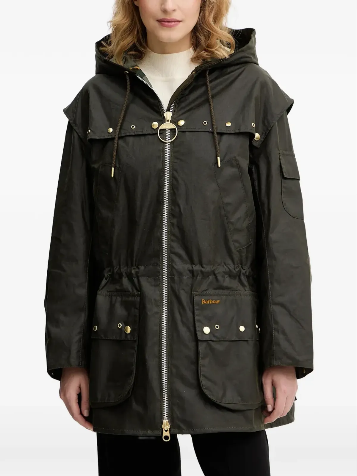 Barbour ドローストリング付きフードジャケット - 画像1