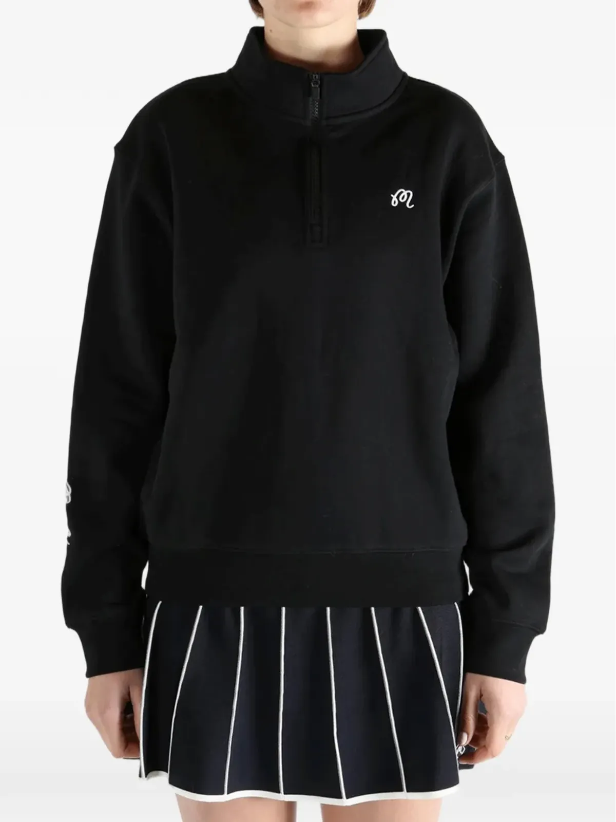 Malbon Golf ジップスウェットシャツ - ブラック - 画像3