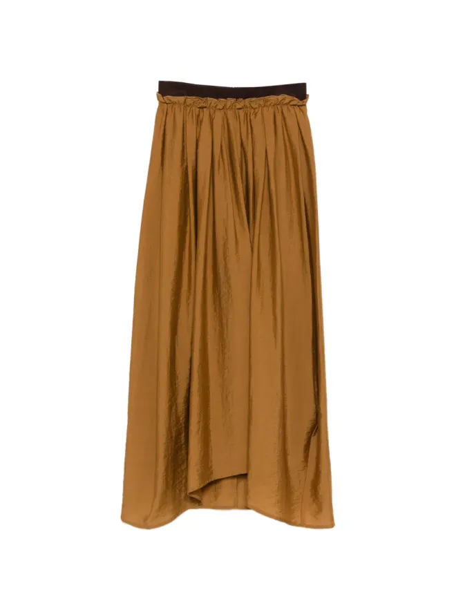 Tela Tela gathered zip-fastening skirt - Brownの商品画像