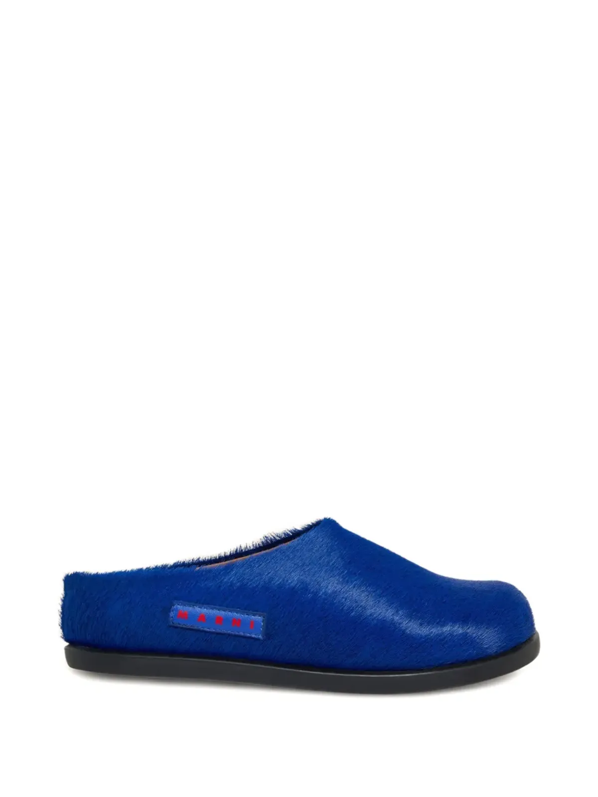 Marni Kids printed-patch fur sneakers - 画像2