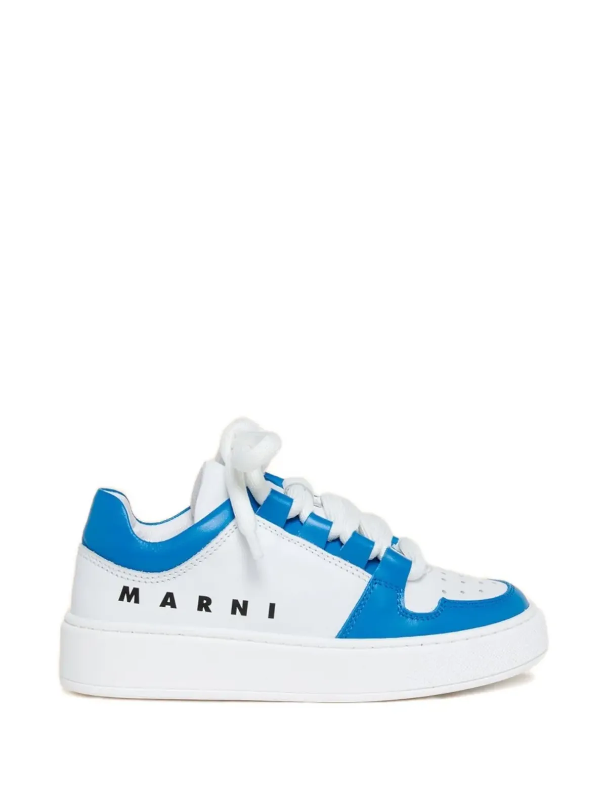 Marni Kids コントラストプリント レザー スニーカー - White - 画像2