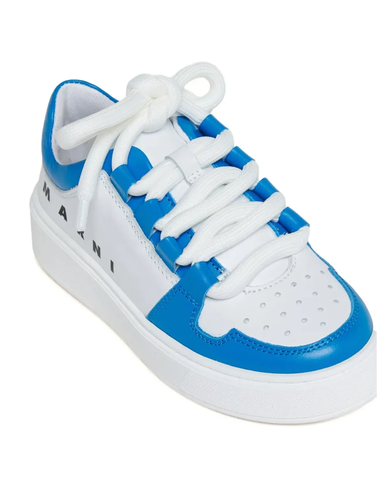 Marni Kids コントラストプリント レザー スニーカー - White - 画像4