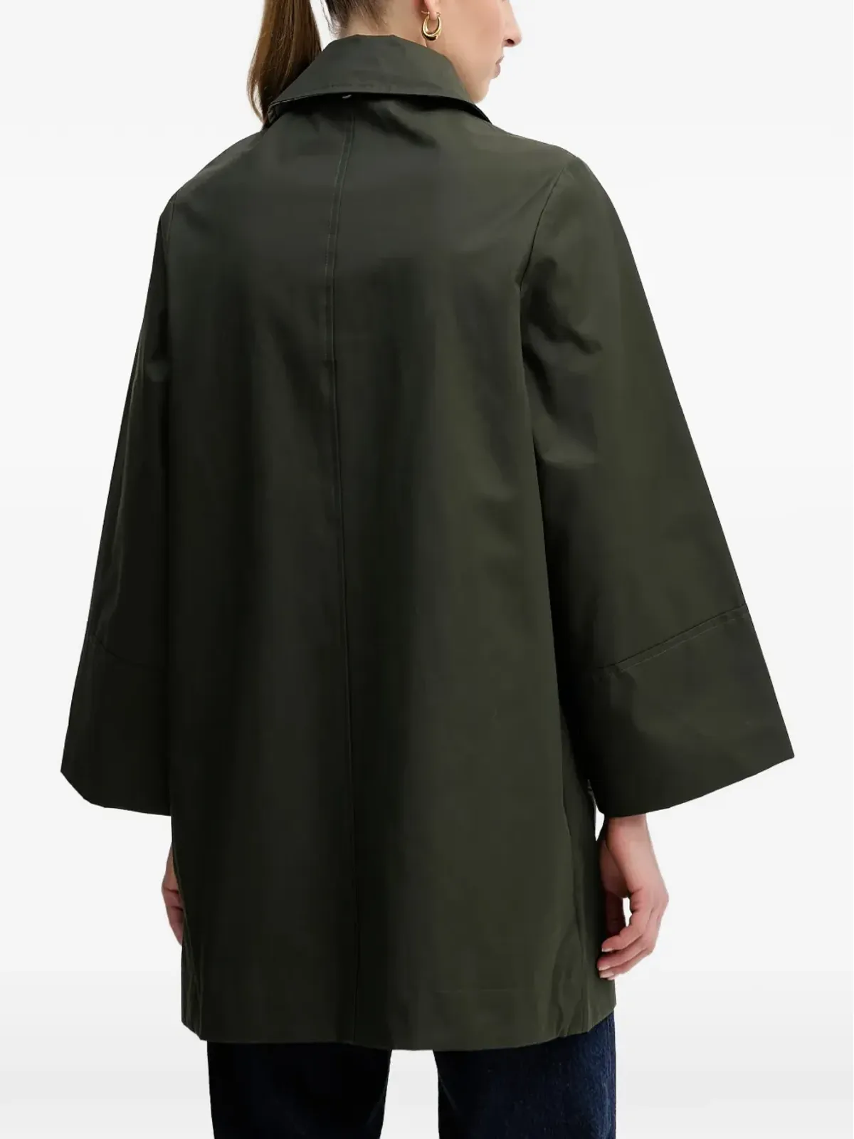 Barbour Fia ケープ付き撥水コート（グリーン） - 画像3