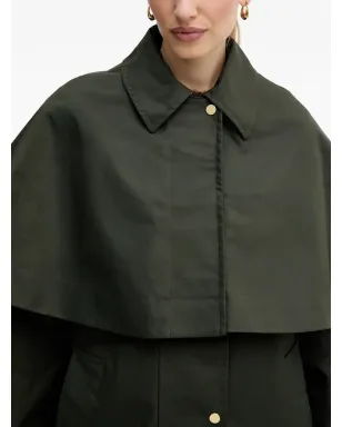 Barbour Fia ケープ付き撥水コート（グリーン） - サムネイル4