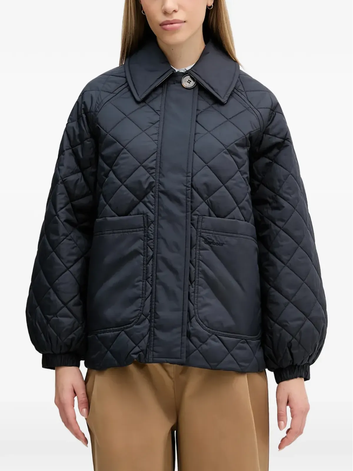 Barbour Laoise キルテッドジャケット ブルー - 画像1