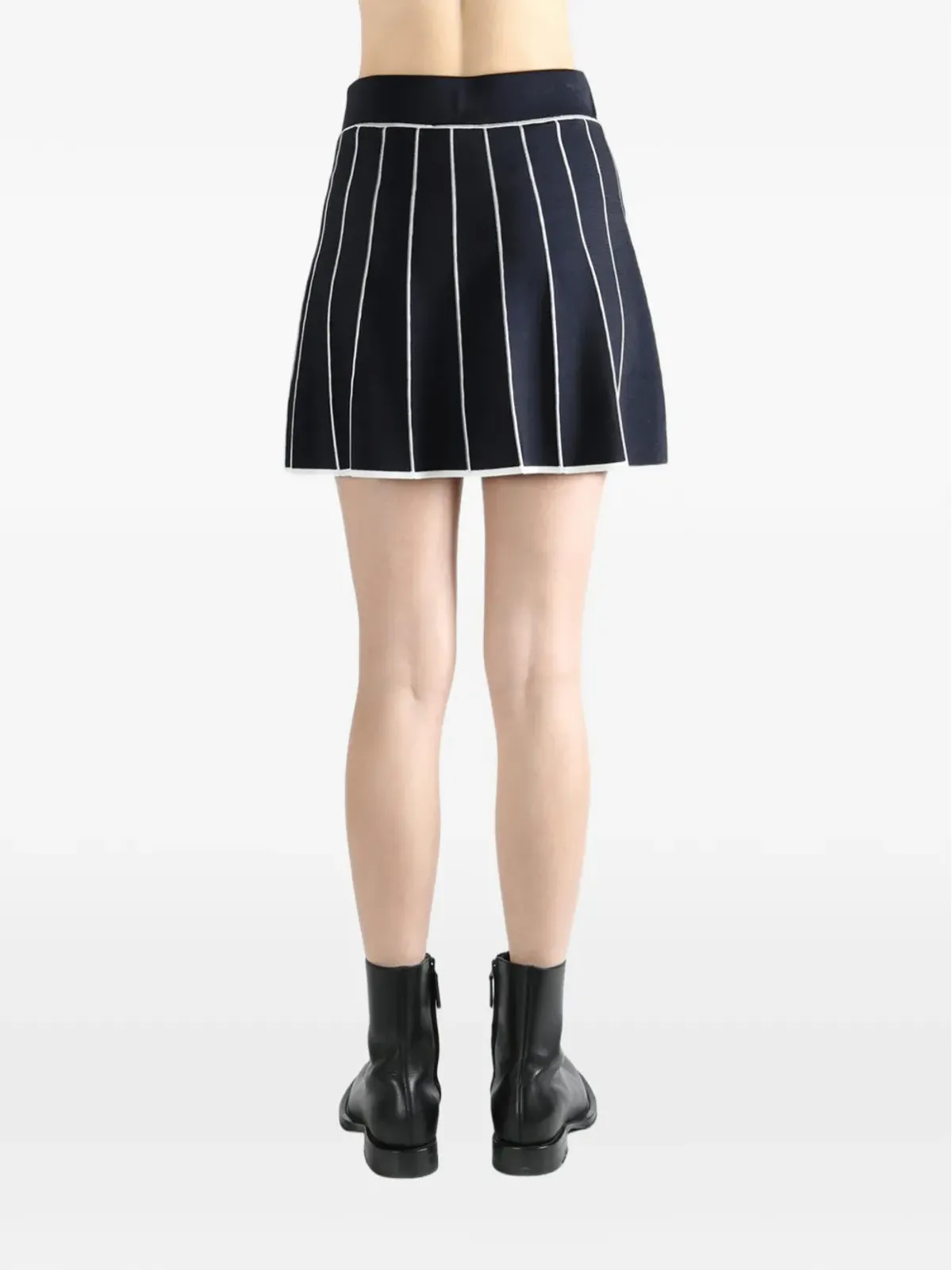 Malbon Golf ストライプ柄プリーツミニスカート - ブルー - 画像4