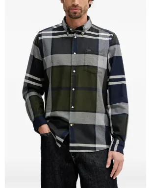 Barbour Dunoon チェックポケットシャツ - グリーン - サムネイル1
