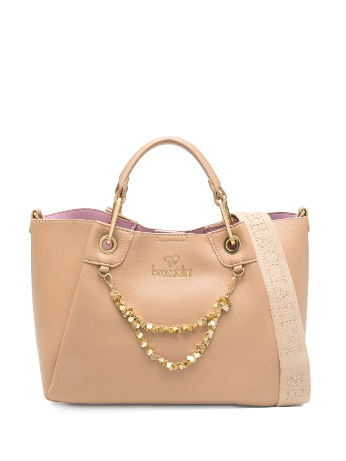 Braccialini Amy hearts-chain tote bag - 画像1