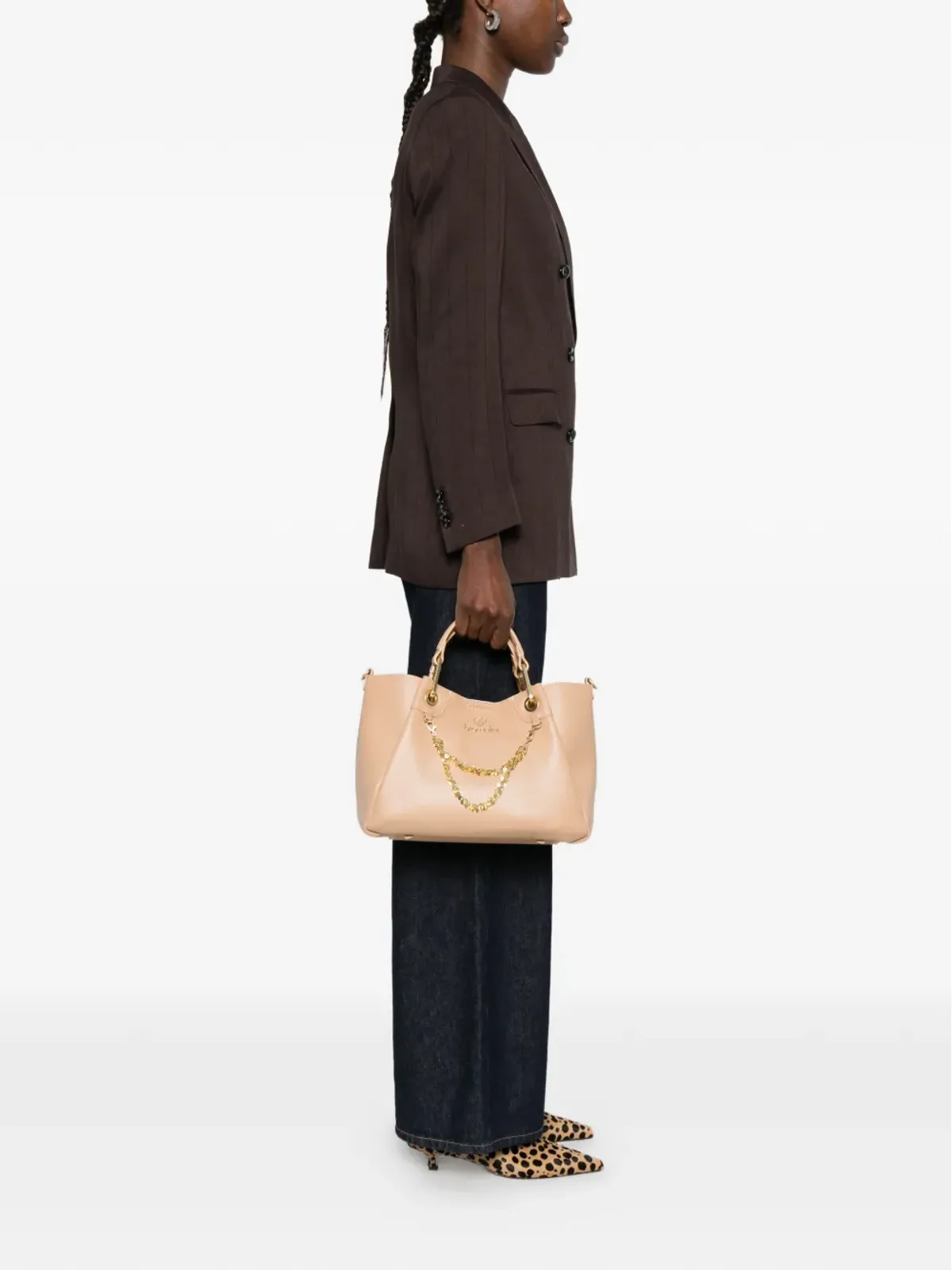 Braccialini Amy hearts-chain tote bag - 画像2