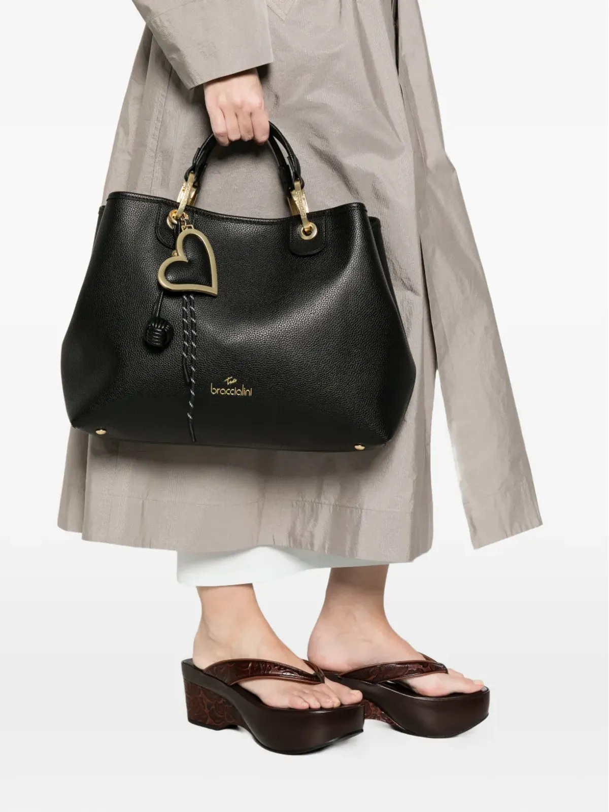 Braccialini Beth トップハンドル トートバッグ - 画像2