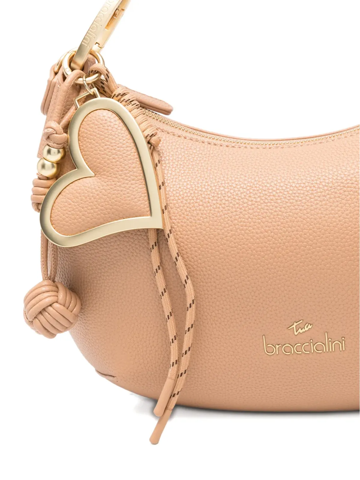 Braccialini Beth ハートチャーム レザー トートバッグ - 画像4