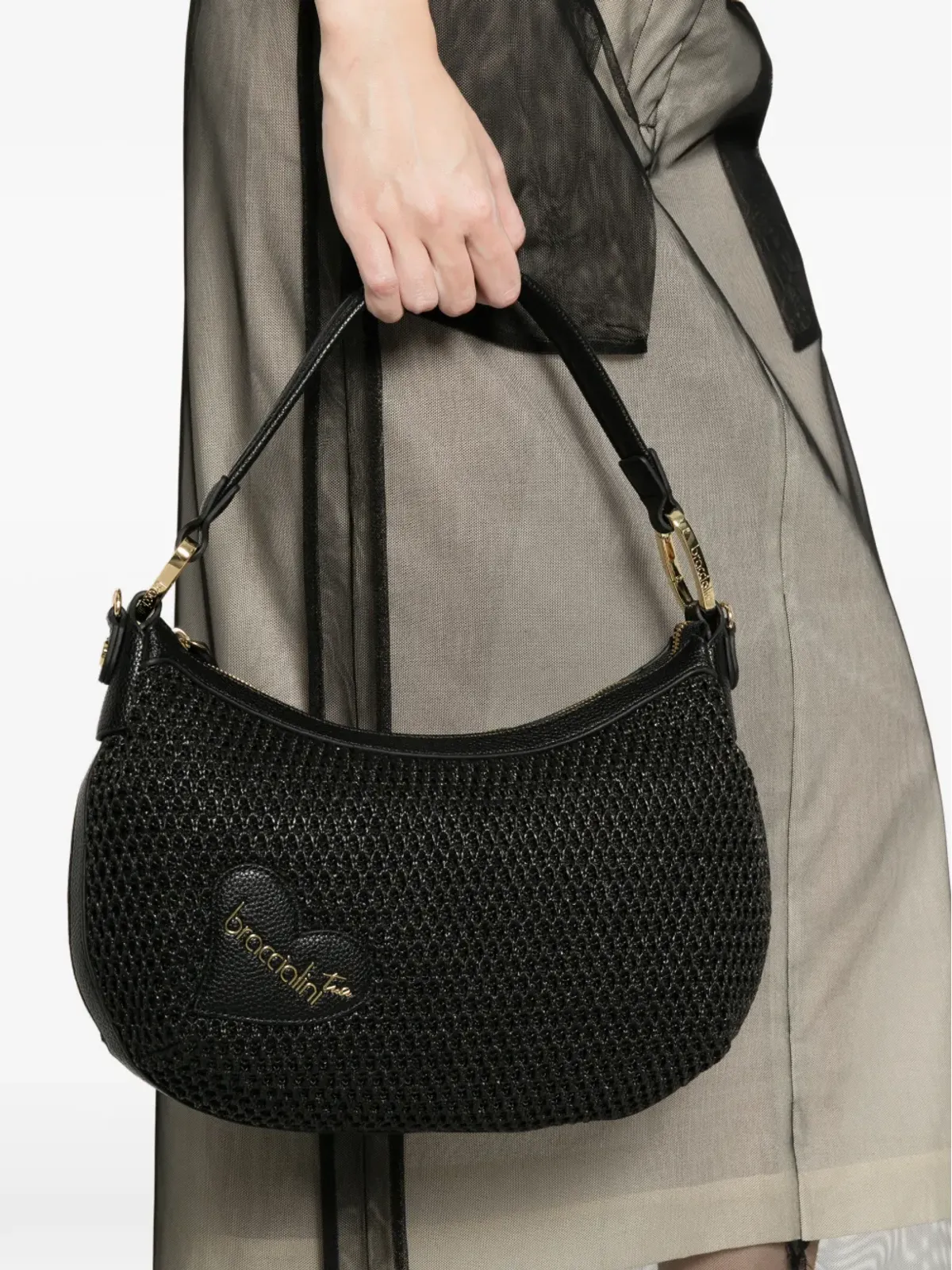 Braccialini Beth Tricot トップジップ ショルダーバッグ - 画像2