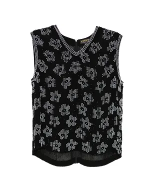 Ashish ビーズ装飾ベスト - Black - サムネイル1