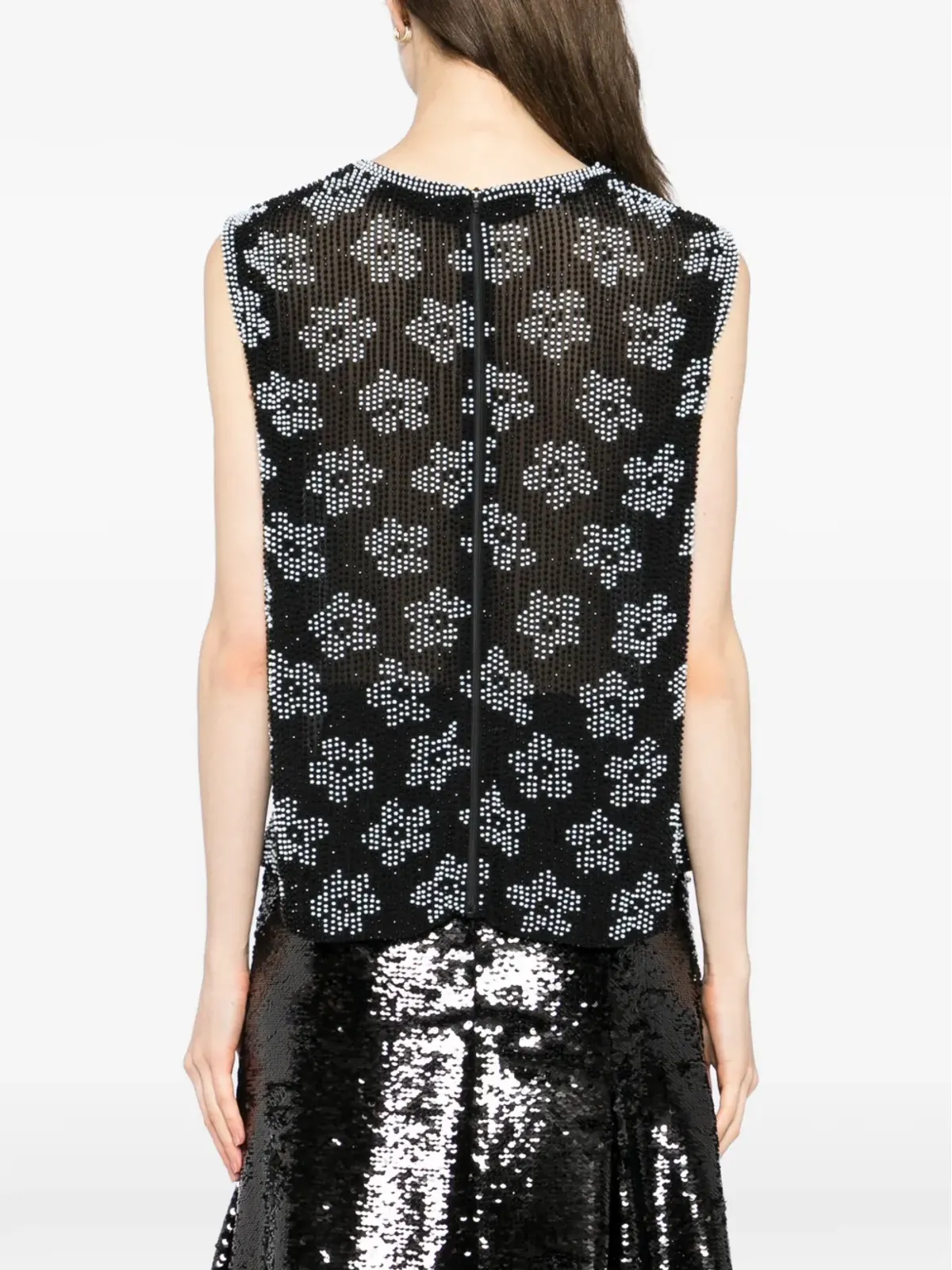Ashish ビーズ装飾ベスト - Black - 画像4