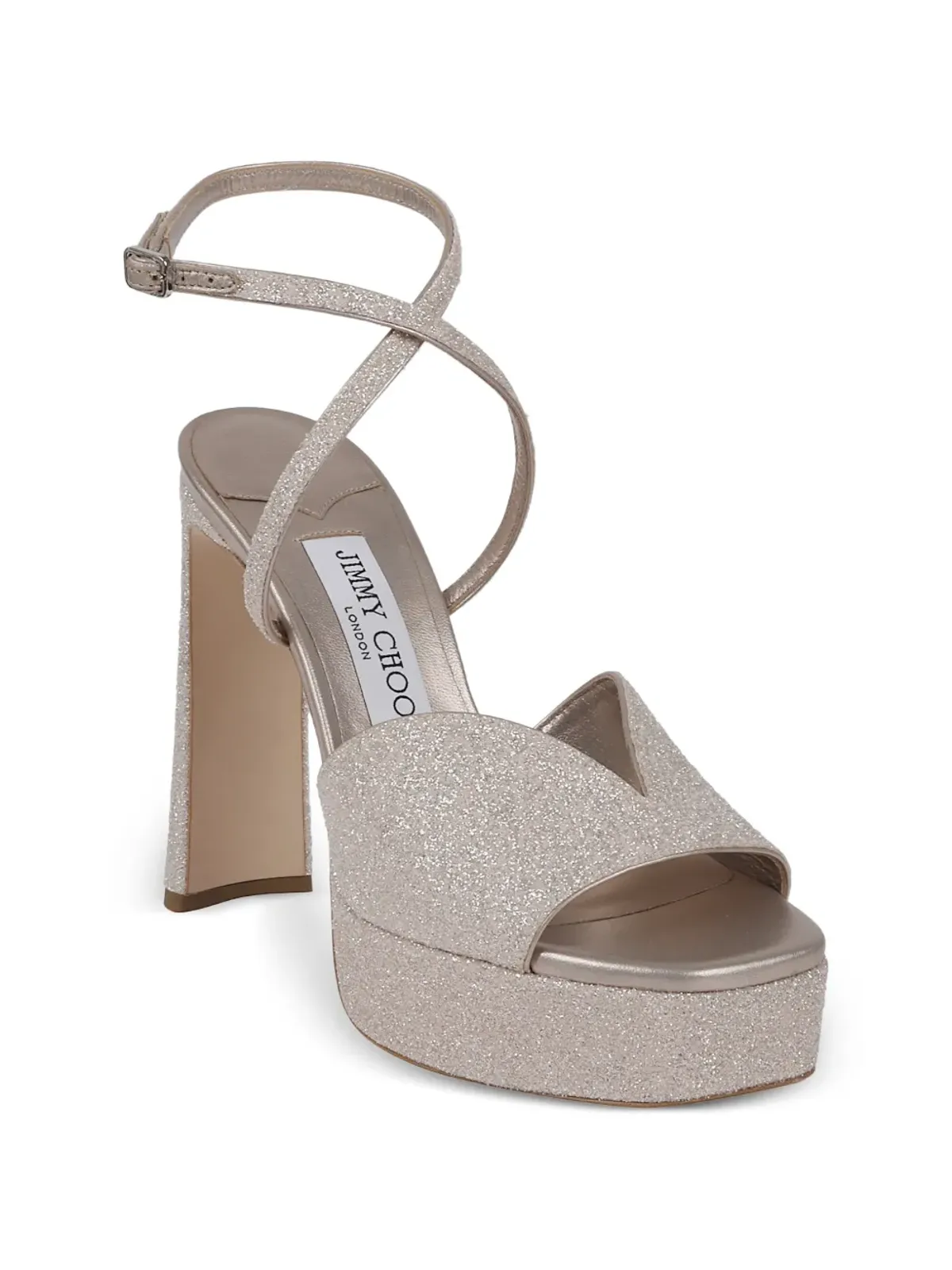 Jimmy Choo グリッター プラットフォーム サンダル - 画像2