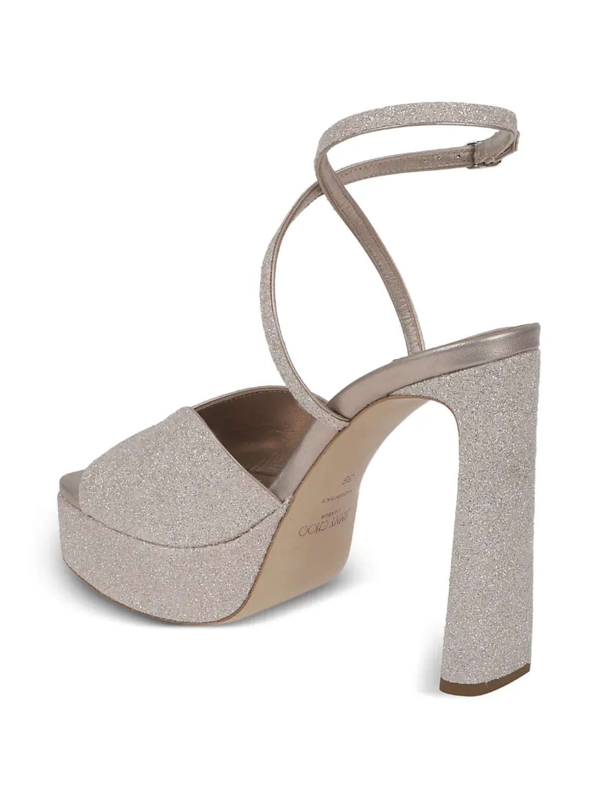 Jimmy Choo グリッター プラットフォーム サンダル - 画像3