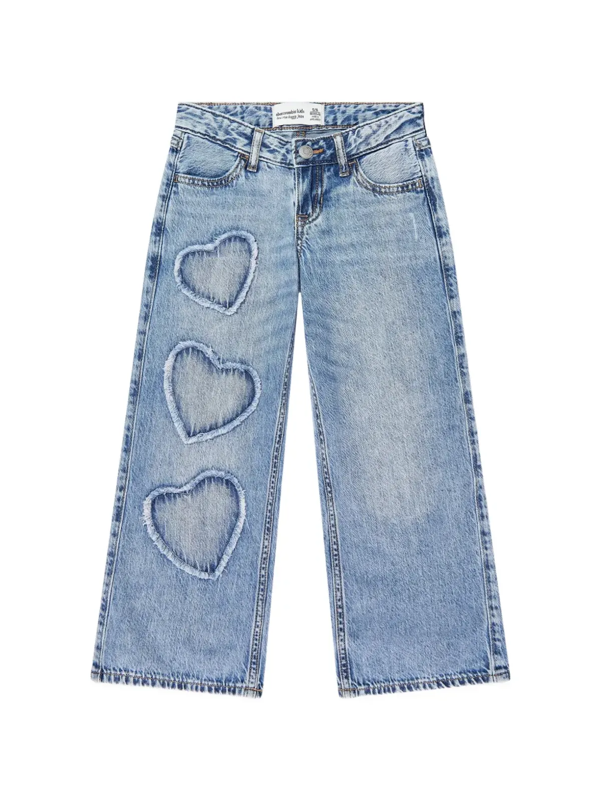 ABERCROMBIE FITCH KIDS ハートパッチ付きバギージーンズ - 画像1