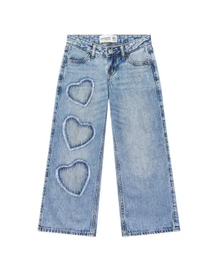 ABERCROMBIE FITCH KIDS ハートパッチ付きバギージーンズ - サムネイル1