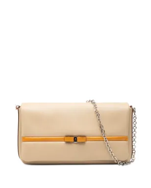 Ferragamo Pre-Owned 2000-2025 Leather Vara Bow Chain shoulder bag - Brown - サムネイル1
