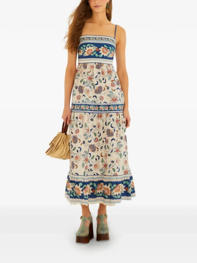FARM Rio FARM Rio 花柄タペストリーマキシドレス - Neutralsの商品画像
