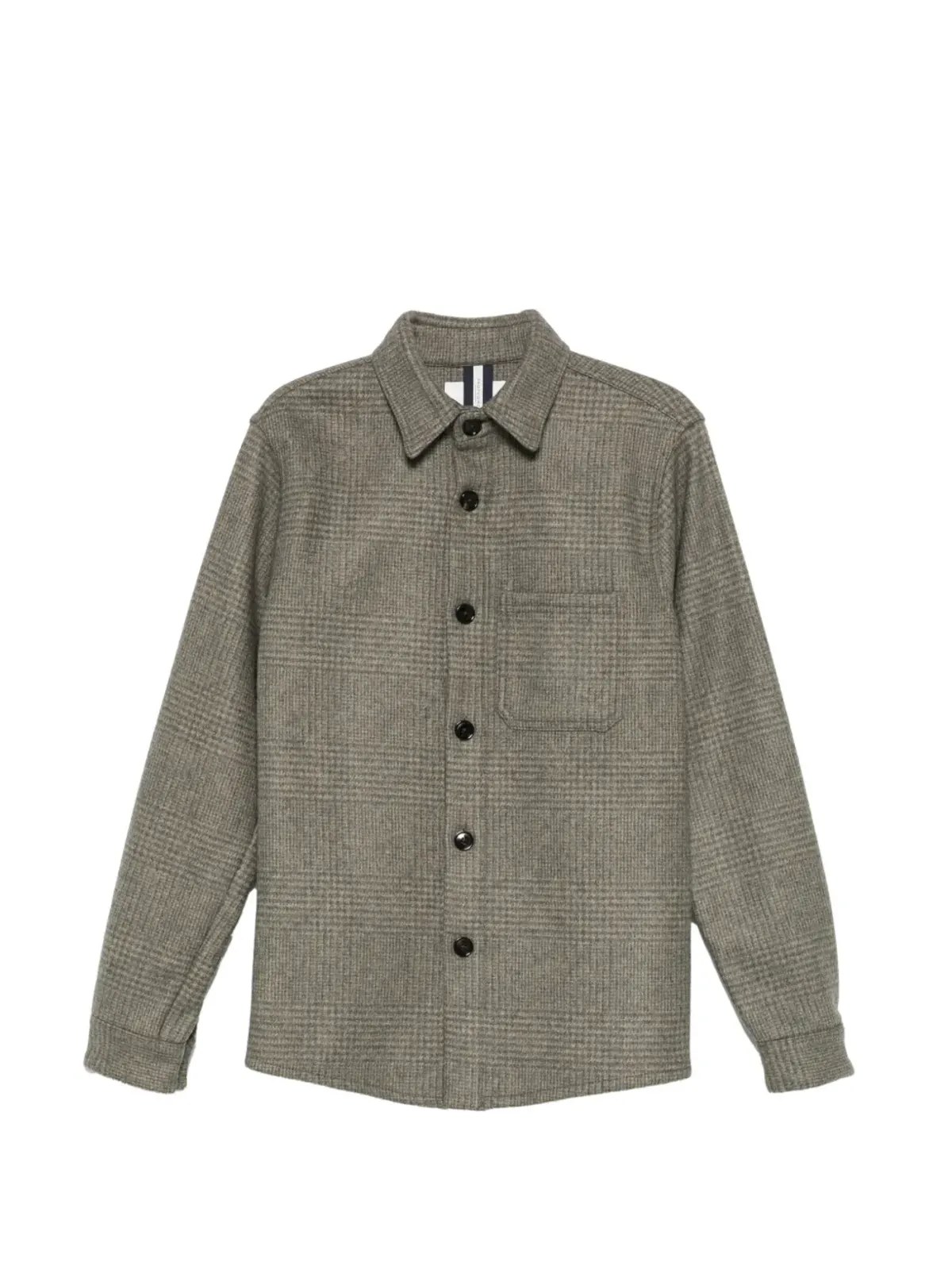 Profuomo Prince of Wales-check overshirt - Green - 画像1
