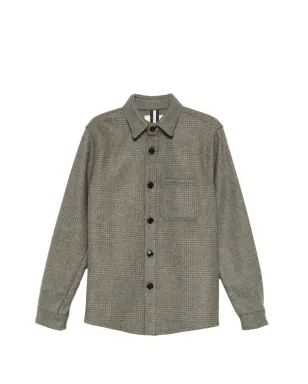 Profuomo Prince of Wales-check overshirt - Green - サムネイル1