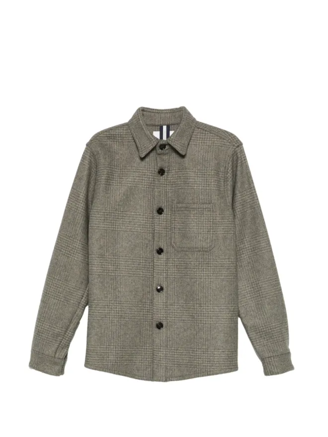 Profuomo Profuomo Prince of Wales-check overshirt - Greenの商品画像