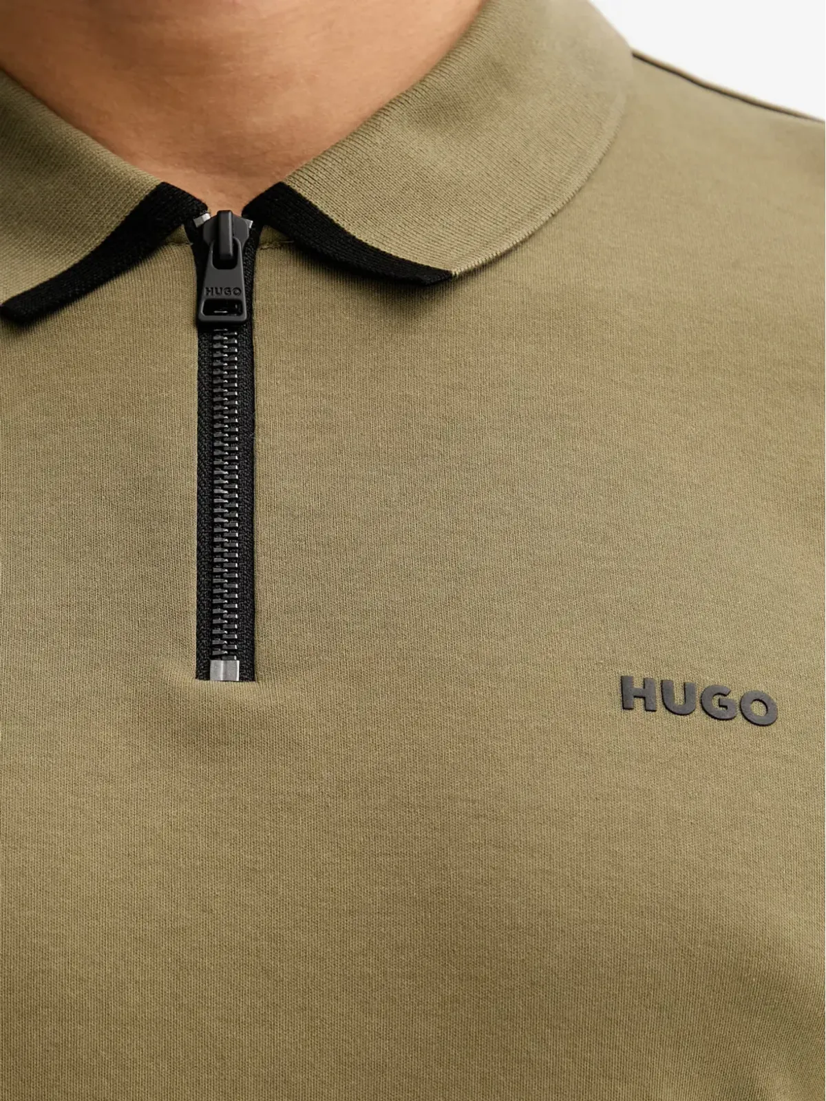 HUGO ダロミノ ジップアップカラー ポロシャツ - 画像5