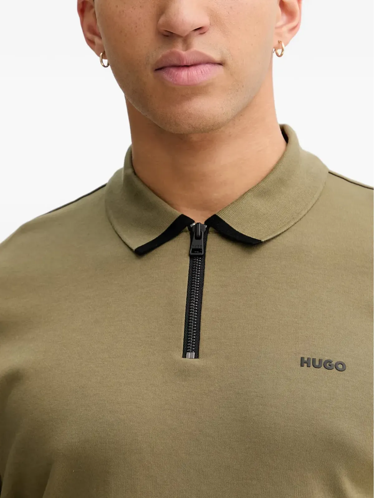 HUGO ダロミノ ジップアップカラー ポロシャツ - 画像4