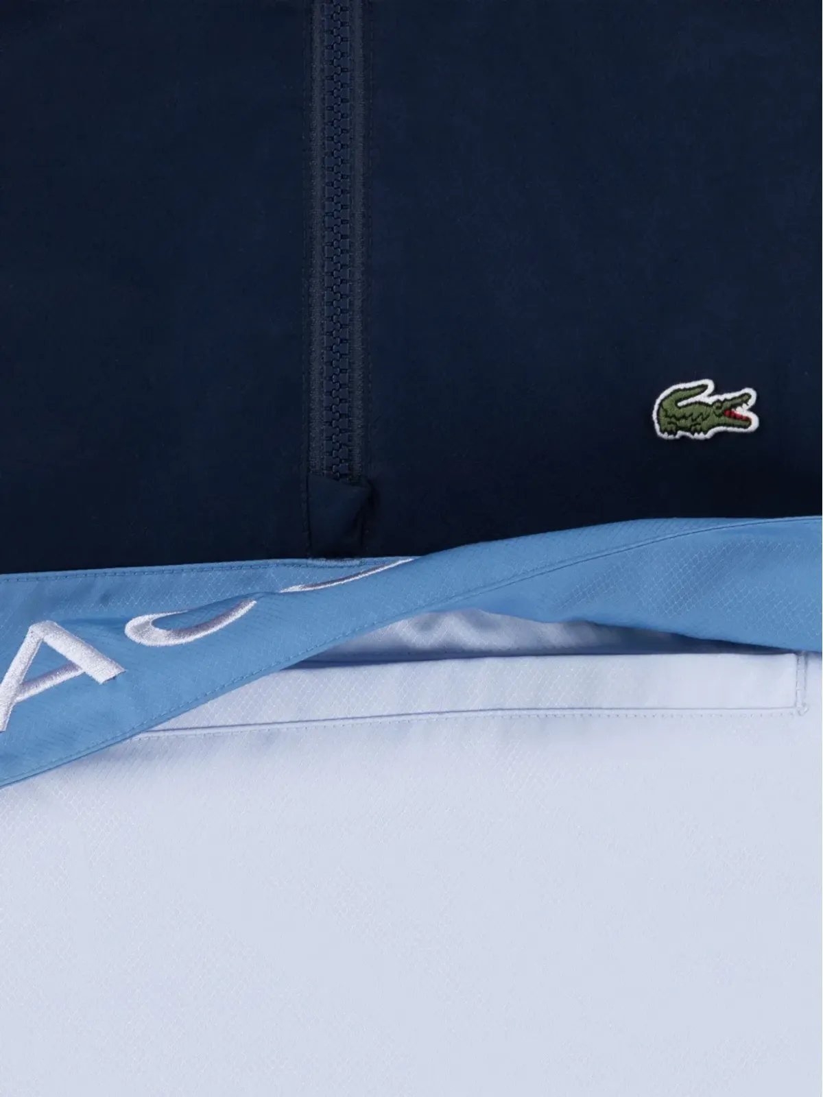 Lacoste Kids カラーブロックフードジャケット ブルー - 画像3