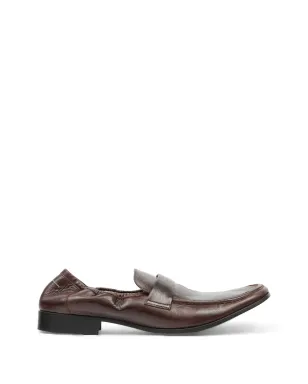 MM6 Maison Margiela ペニーストラップ レザー ローファー - ブラウン - サムネイル1