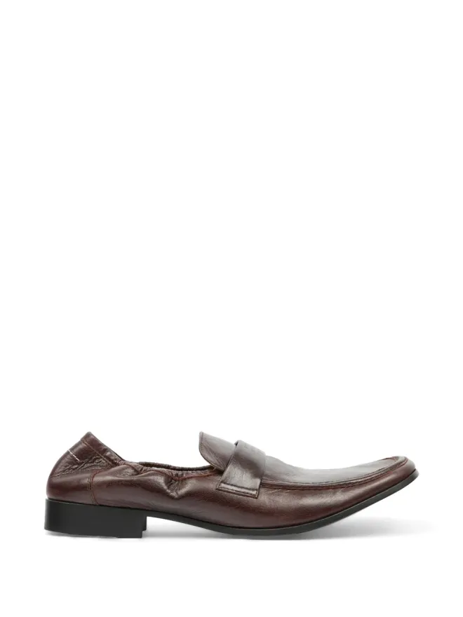 MM6 Maison Margiela MM6 Maison Margiela ペニーストラップ レザー ローファー - ブラウンの商品画像