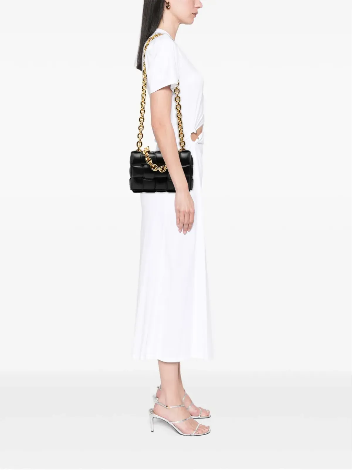 Bottega Veneta ナッパレザーイントレッチャート パディッドチェーン キャセッテ サッチェル - 画像2