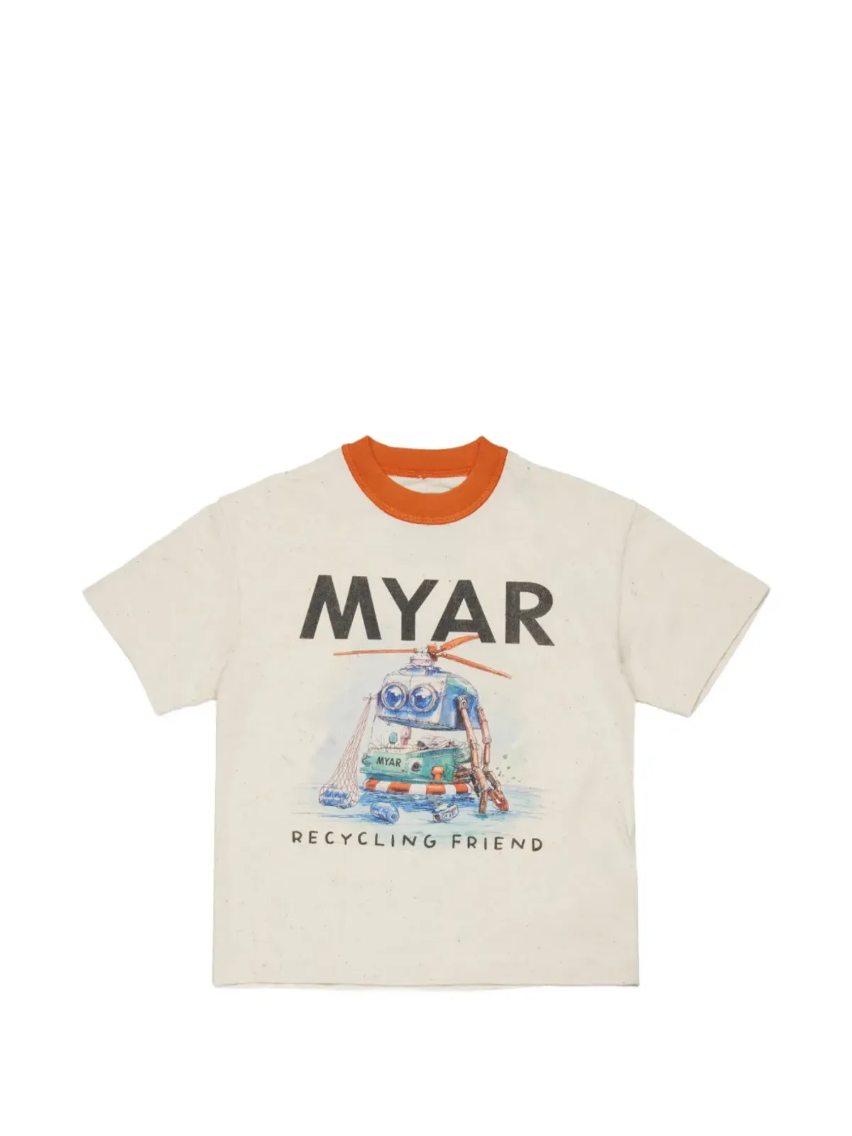 MYAR KIDS ロボットプリント クルーネックTシャツ - 画像1