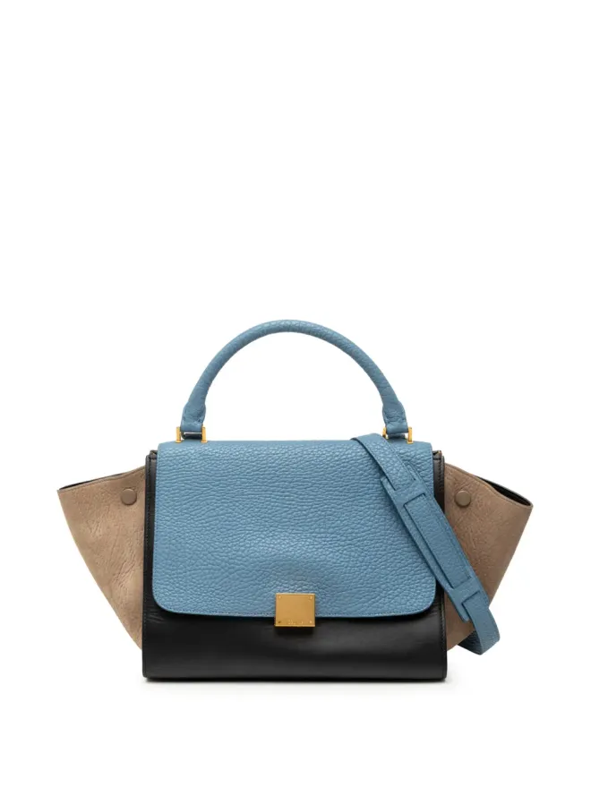 Celine Pre-Owned Celine Pre-Owned 2012-2018年 小型三色レザー トラペーズサッチェル - ブラックの商品画像