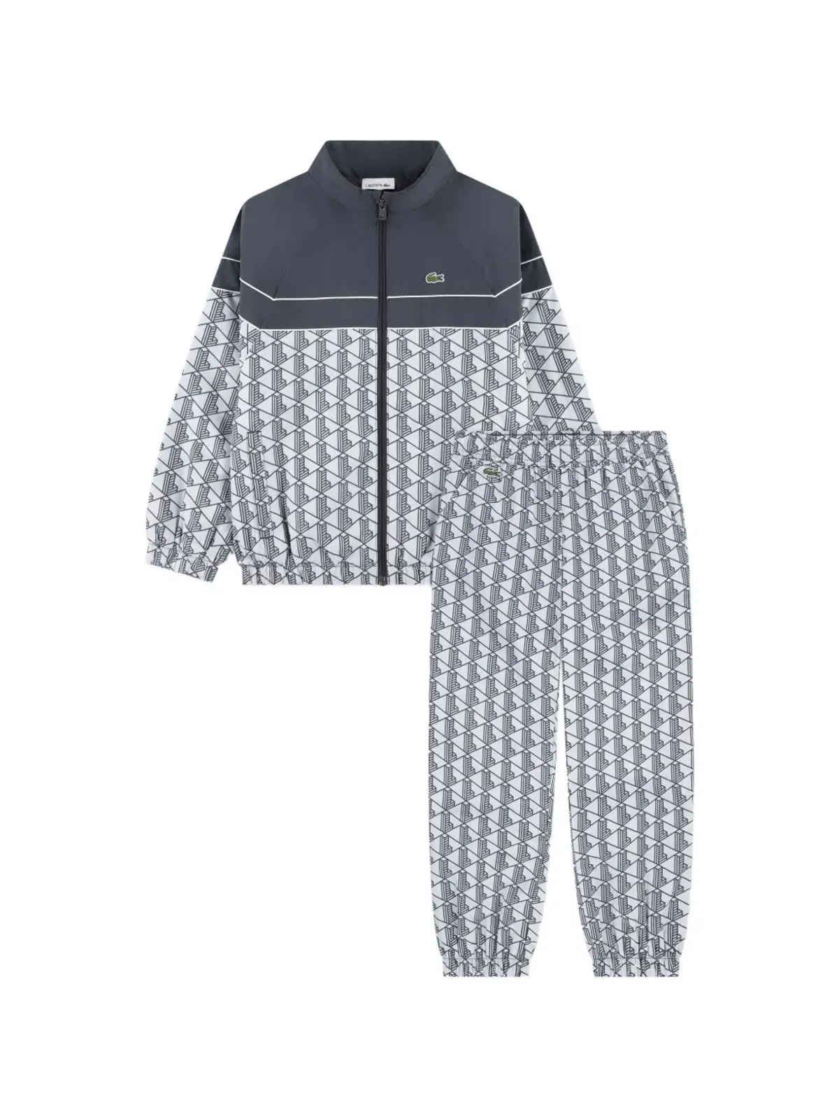 Lacoste Kids 柄入りロゴ トラックスーツ - 画像1